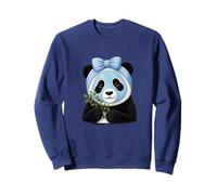 Panda avec Masque de beauté et myrtilles - Motif Bien-être Sweatshirt