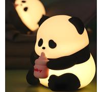 Panda Baby Night Light, Rechargeable Children's Night Light, 3 Brightness, Silicone Touch Children's Bedside Lamp, Led Night Light, Panda Gift Baby Boy Girl Newborn, Kawaii Baby Room Decoration