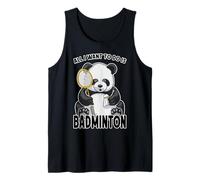 Panda Badminton, Tout ce Que Je Veux Faire, C'est Un Adorable Joueur d'ours Débardeur