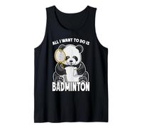 Panda Badminton, Tout ce Que Je Veux Faire, C'est Un Adorable Joueur d'ours Débardeur