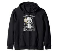 Panda Badminton, Tout ce Que Je Veux Faire, C'est Un Adorable Joueur d'ours Sweat à Capuche