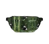 Panda Bamboo Forest Sac banane de course à pied sans rebond pour salle de sport, sac banane étanche avec sangle réglable