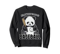 Panda Baseball, Tout ce Que Je Veux Faire, C'est Un Mignon Ours Sweatshirt