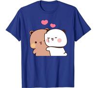 Panda Bear Hug Bubu and Dudu Valentines Days Funny Gift Unisex T-Shirt (Bleu,XL)