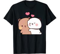 Panda Bear Hug Bubu and Dudu Valentines Days Funny Gift Unisex T-Shirt (Noir,XL)