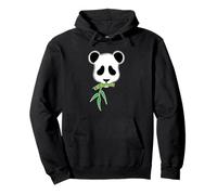 Panda Bear Mange Une Petite Branche de Bambou Sweat à Capuche
