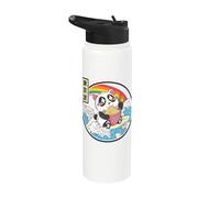 Panda Bear Ramen Japanese Wave Vaporwave Anime Kawaii Kids Stainless Steel Insulated Water Bottle