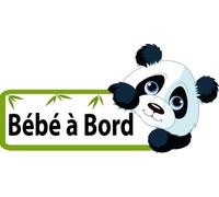 Panda Bébé à Bord Sticker Autocollant 15cm Baby Bebe Cadeau naisssance Papa Voiture vitres