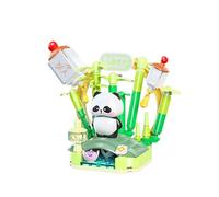 Panda Blocs de Construction, Animaux Panda Bricks Jouet de Construction, Décoration d'animaux de Fleurs et de Plantes, Animaux Mignon Panda Bricks, Accessoires Décoratifs Créatifs pour la Maison
