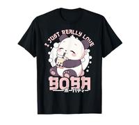 Panda Boba Tea Kawaii Bubble Tea Panda Anime Neko Panda Ours T-Shirt