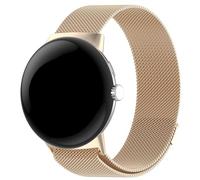 Panda Bobo Bracelet en métal compatible avec Google Pixel Watch 2/Google Pixel Watch, bracelet de rechange réglable en maille milanaise (noir), Acier inoxydable