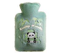 Panda Bouillotte, 1L Bouillotte eau Chaude Bouillottes Peluche Bouillote avec Housse Bouillottes eau Chaude AnimalBouillotte Grande Antifuite Cadeaux pour Noël et Hiver pour Enfants et Adultes Bleu