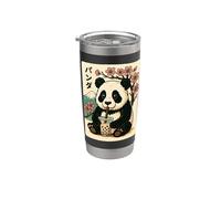 Panda Bubble Tea Kawaii Japonais Boba Panda Mignon Japon Gobelet isotherme en acier inoxydable double paroi