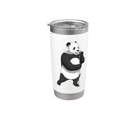Panda Chanteur Microphone Chant Gobelet isotherme en acier inoxydable double paroi