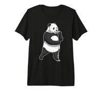 Panda Chanteur Microphone Chant T-Shirt Haut de Gamme