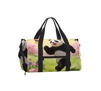 Panda Chase Sac de sport avec compartiment à chaussures pour homme et femme Motif papillon Léger Sac de voyage imperméable avec poche humide