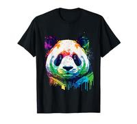 Panda coloré Pop Art Splash Art Tie Dye Arc-en-Ciel T-Shirt