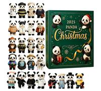 Panda - Compte à rebours de Noël - Matériau acrylique robuste - Décoration plate - Calendrier de l'Avent vingt-quatre jours - Design plus 2D - Jouet pour , tout-petits, adolescents, adultes