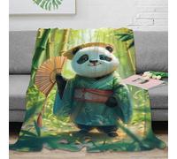 Panda Couverture Impression 3D Couverture Moelleuse Confortable Et Respirante Couverture De Canapé Climatisée Camping pour Adultes Enfants 70x80inch(180x200cm)
