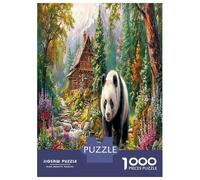 Panda dans la forêt Jigsaw Puzzle Jeux D'intelligence 1000 Piece Le trésor National de la Chine Puzzle Jouet Éduchatif Divertissement Créatif Aux Adultes Et Enfants 52x38cm/1000pcs