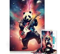 Panda dans Un Album Rock Puzzle de 1000 pièces pour Adultes Jeu de réflexion Jeu d'intérieur Découpe précise Pièce d'art (50x75cm)