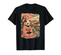 Panda dans Un Kimono Japonais avec Fleurs de Cerisier T-Shirt