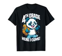 Panda de 4e année Here I Come Back to First Day of School T-Shirt