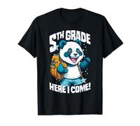 Panda de 5e année Here I Come Back to First Day of School T-Shirt