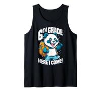 Panda de 6e année Here I Come Back to First Day of School Débardeur
