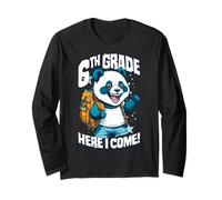 Panda de 6e année Here I Come Back to First Day of School Manche Longue