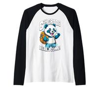Panda de 6e année Here I Come Back to First Day of School Manche Raglan