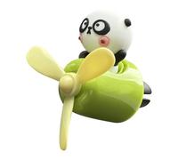 Panda Diffuser, Air Freshener, Rotating Propeller Compact ABS Material PVC Build Lightweight Long Lasting Quick Install Portable, Vent Freshener for Vehicle Travel, 2.05x2.09x2.36 Inches, Green
