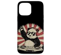 Panda DJ Tourne-Disque Musique Rétro Fête Animal Coque pour iPhone 13 Pro Max