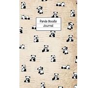 Panda Doodle Journal: Wide-Ruled Journal With Cute Kawaii Panda Bear Illustrations To Scribble In Your Own Funky Drawings