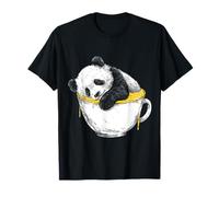 Panda Dormir Café Thé Animal Motif Illustration Panda T-Shirt