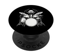 Panda Drummer Rock Wild Animal Jouant de la Batterie PopSockets PopGrip Adhésif