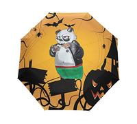 Panda en Colère Art Parapluie Pliable Pliant à Ouverture Automatique Parapluies Pliant Coupe-Vent pour Voyager Plage Femmes Enfants Homme Fille