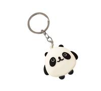 Panda en forme de porte-clés en silicone souple Silicone Cartoon Animal Pendant pour sacs à dos et sacs à main adorables enfants