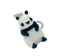 Panda en forme de porte-clés en silicone souple Silicone Cartoon Animal Pendant pour sacs à dos et sacs à main adorables enfants