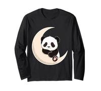 Panda Endormi sur la Lune - Motif Animal Manche Longue