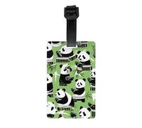 Panda Étiquettes de bagages en bambou pour valises - Étiquettes d'identification durables pour sac - Pour reconnaître facilement les sacs - Essentiels de voyage