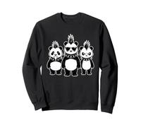 Panda Funny Youth Life Dad Mom Retro Punk Rock Joli graphisme Sweatshirt