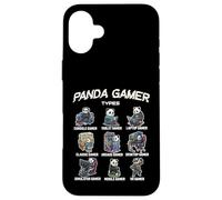 Panda Gamer Types Diverse Gamer Graphic pour garçons, Hommes, Enfants Coque pour iPhone 16 Plus
