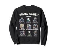 Panda Gamer Types Diverse Gamer Graphic pour garçons, Hommes, Enfants Sweatshirt