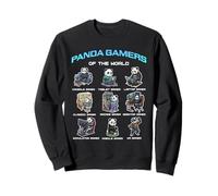 Panda Gamers of The World Diverse Gamer Panda Graphic Sweatshirt
