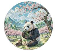 Panda géant 1000 Piece Animaux Puzzle Rond, pour Enfants Adult Jouets De Anti Stress Unique Jigsaw pour La Famille Amis 12 Ans De Qualité Supérieure 1000pcs (67.5x67.5cm)