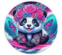 Panda géant 1000 Piece Puzzle Rond, pour Enfants Adult De Forme Irrégulière, Unique Jigsaw pour La Famille Amis De Qualité Supérieure 1000pcs (67.5x67.5cm)