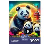 Panda géant 1000 Pièces Oil Peinture Puzzle en Papier Jeu Éduchatif Défi Cadeau Unique Adultes Et Adolescents Dès 14 Ans 70x50cm/1000pcs