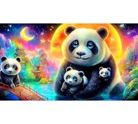 Panda géant 1000 pièces Puzzle pour Adultes Cadeau Amusant & Activité Maison Idée Cadeau Parfaite Jeu éducatif détente pour Adultes 38x52cm/1000pcs