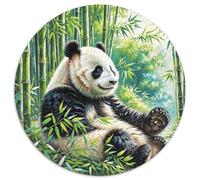 Panda géant 1000 Pièces Puzzle Rond Classiques Puzzles Familial Pression Réduite Cadeau Unique pour Adultes Et Enfants 1000pcs (67.5x67.5cm)